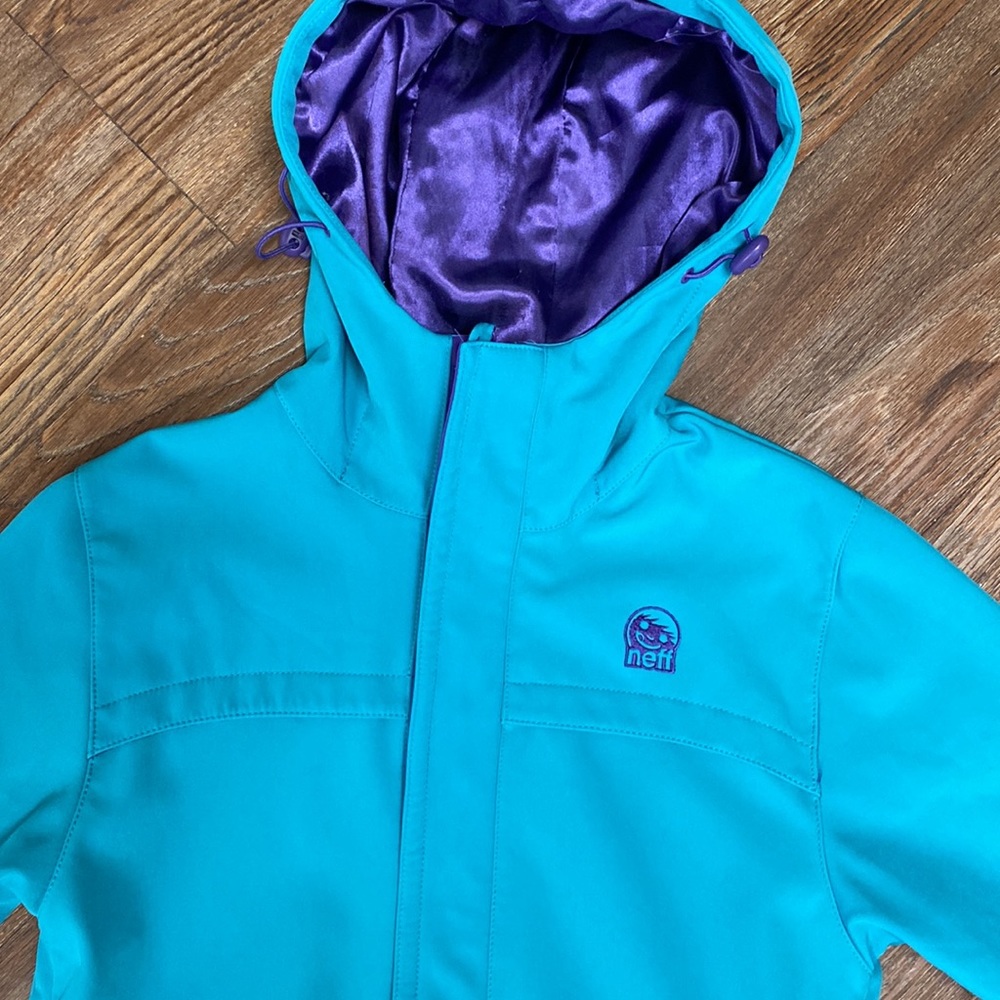 Retro NEFF Winter Snowboard Jacket Hood Softshell